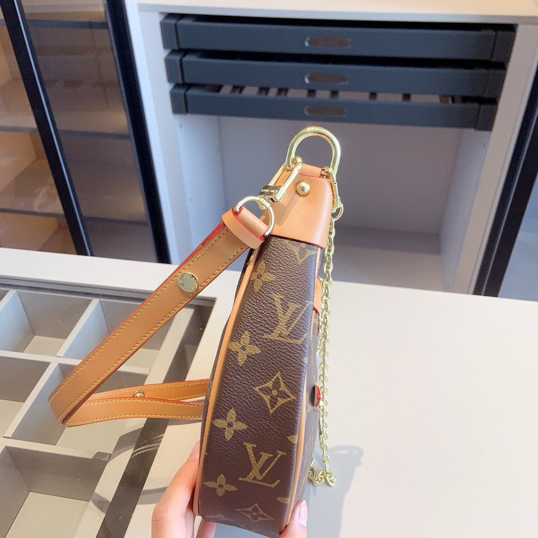 【ルイヴィトン】3点セット☆爆款ムーンバッグ|可愛い財布付き♪注目のアイテム!今すぐゲット!