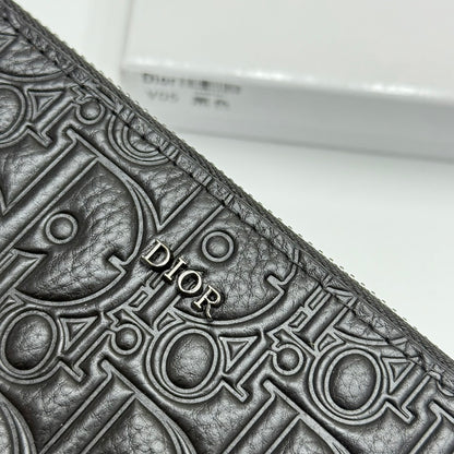 【ディオール】新作★ロゴの長財布☆ロングジップウォレット2色
