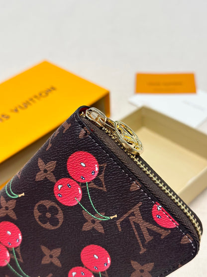 【ルイヴィトン】 ジッピー・ウォレット モノグラム ♪ チェリー