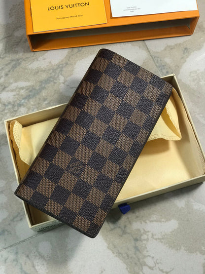 【ルイヴィトン】長財布 ダミエ ポルトフォイユ・ブラザ