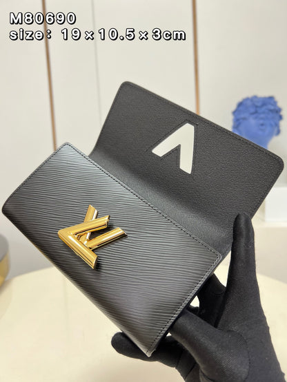 【ルイヴィトン】洗練デザイン限定★希少色あり★ツイスト長財布