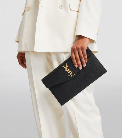 【サンローラン】贅沢な装いに  Uptown レザー クラッチBag 早い者勝ち